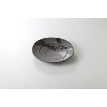 和食器 御影黒 7寸皿 37K180-12 まごころ第37集