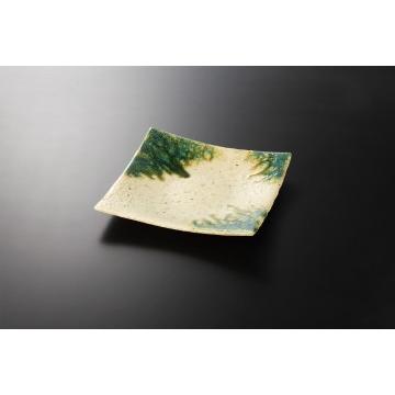 和食器 織部 6.0正角皿 37Q166-16 まごころ第37集