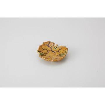 和食器 黄瀬戸つわぶき 小皿 (手造り) 37Y224-12 まごころ第37集