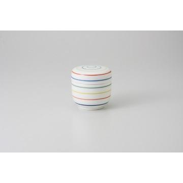 和食器 四色筋 夏目むし碗 37E289-13 まごころ第37集