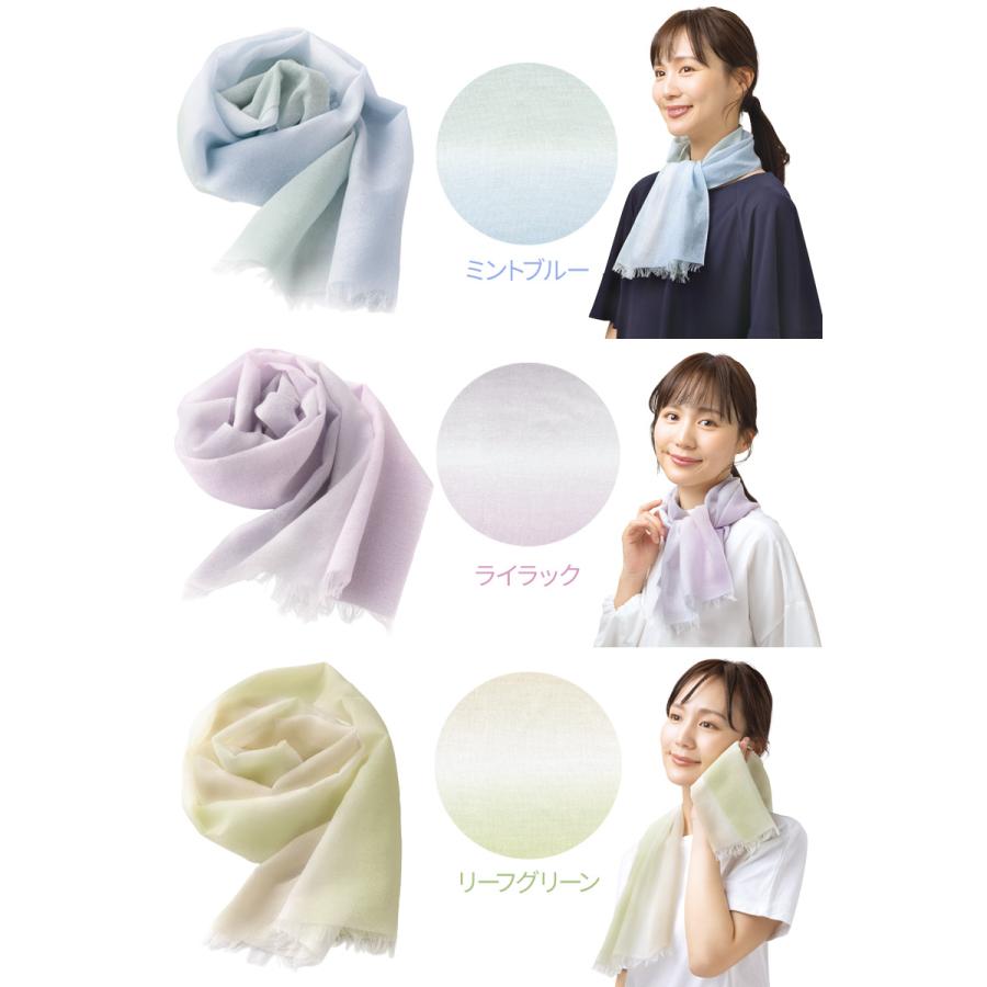 風ぬけるガーゼスカーフ 日本製 綿100％ UVカット 吸水速乾 首元