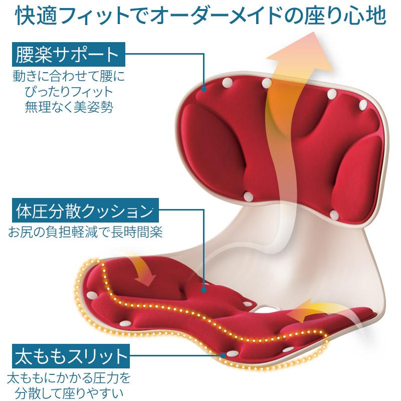 腰にピタッと美姿勢チェア サポートチェア 姿勢 骨盤サポート ケア 椅子 高さ調整 背もたれ可動 背筋 腰痛 猫背 ストレートネック対策 子ども 大人 男女兼用_3