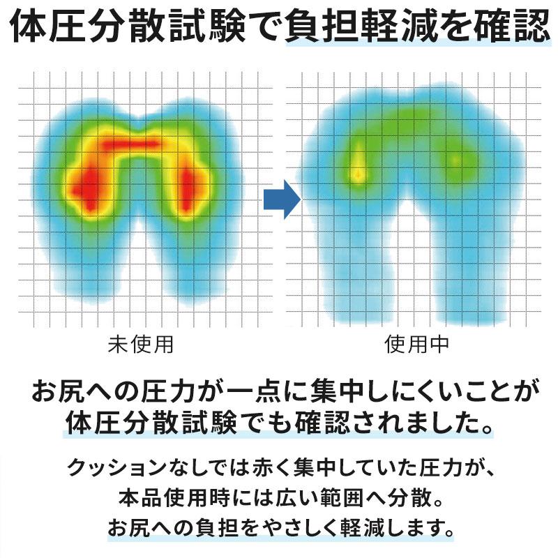 日本製】体圧分散 クッション 座布団 高反発 洗える 医学博士監修 C