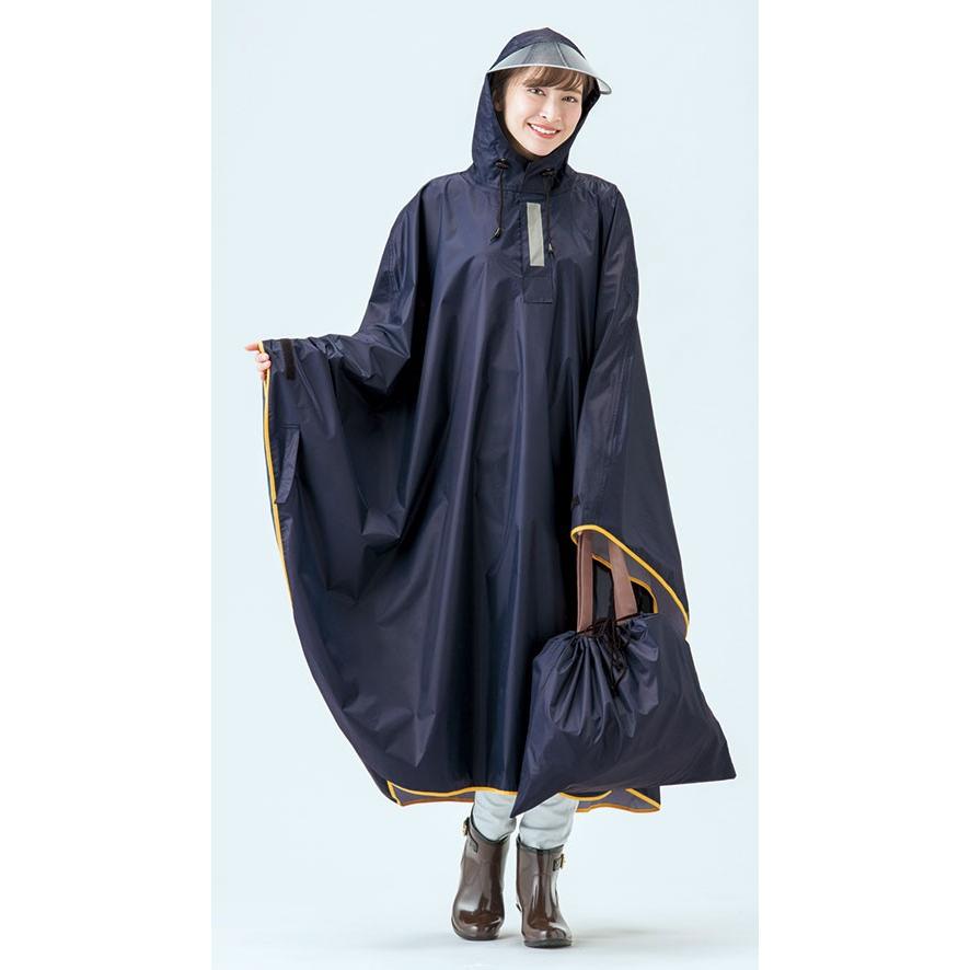 レインコート 自転車用 男女兼用 雨具 レディース メンズ 通学 通勤 レインウェア 大きいサイズ 雨用ロングレインポンチョ バッグカバーにもなる収納袋付き 00 メイダイyahoo 店 通販 Yahoo ショッピング