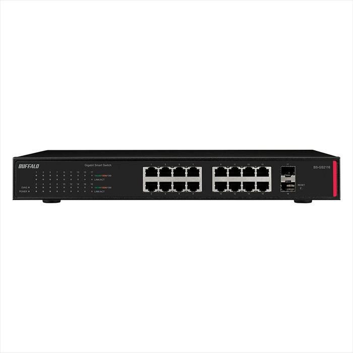 BUFFALO BS-GS2116 レイヤー2 Gigaスマートスイッチ BUFFALO（バッファロー） BS-GS2116 法人向け レイヤー2 Giga スマート