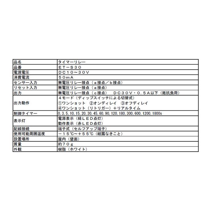 TAKEX ET-S30 タイマーリレー エンジニアリング_2