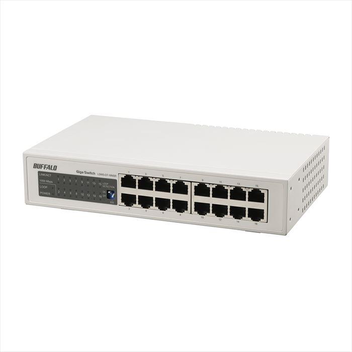 BUFFALO 16ポート スイッチングハブ LSW5-GT-16NSR BUFFALO（バッファロー） BUFFALO LSW5-GT-16NSR スイッチングハブ 16