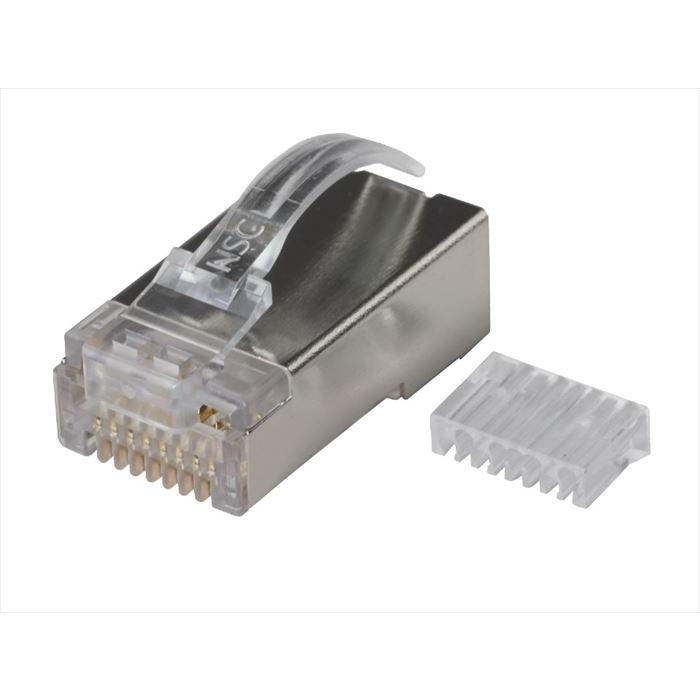 日本製線 NSP524-S RJ45 Cat5e シールド100個 開封 数調済 日本製線 NSP524-S Cat.5e シールド仕様RJ45モジュラープラグ ラビット
