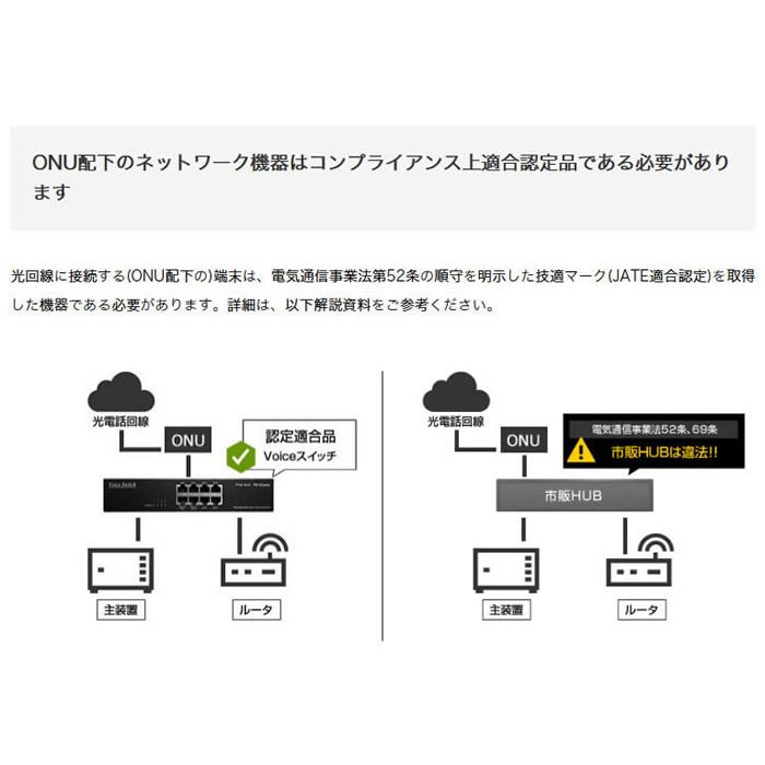 iMercury PS-52Jplus 光回線専用Voiceスイッチ 8ポートL2スイッチング