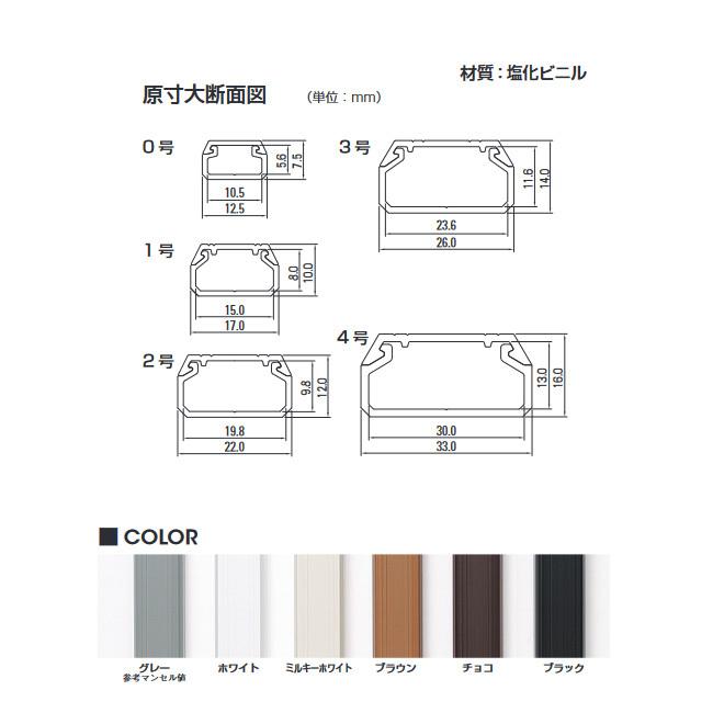 マサル工業 ニュー・エフモール 0号 1m 50本セット 6色 ニューFモール