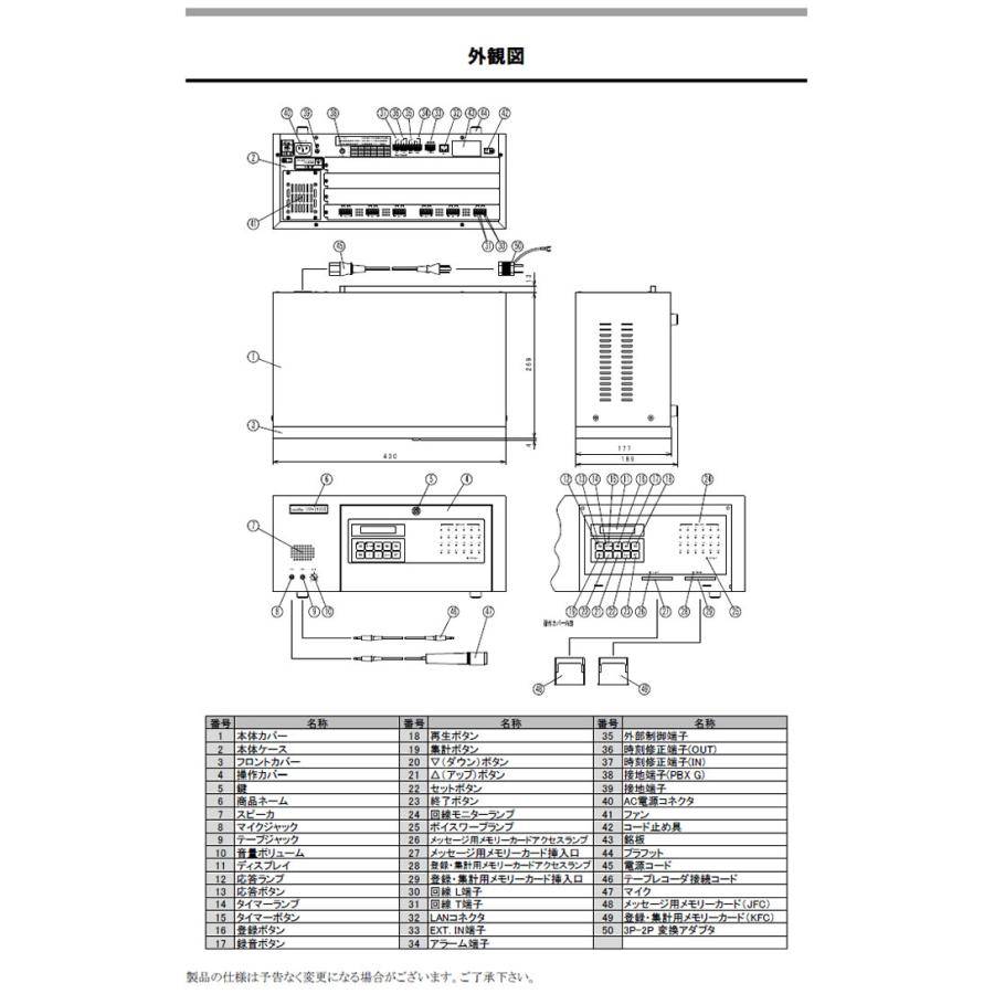 TAKACOM 音声応答転送装置 IVR-2430II 初期実装6回線 (最大24回線