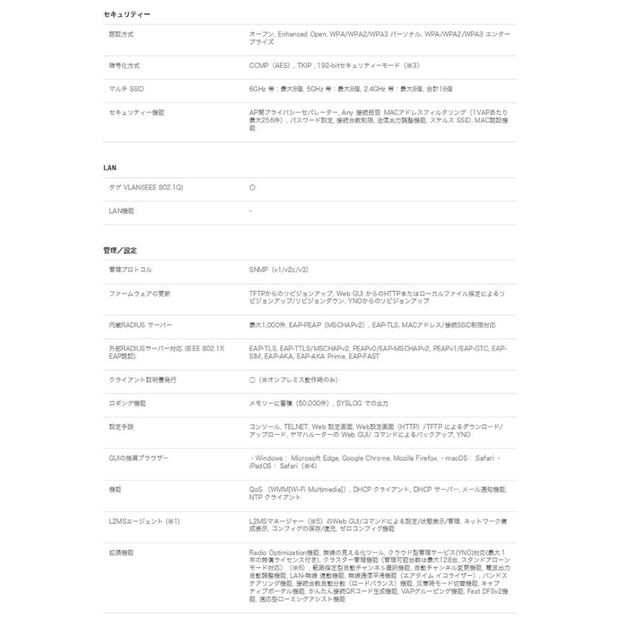 YAMAHA（ヤマハ） YAMAHA WLX323 無線LANアクセスポイント 快適な無線