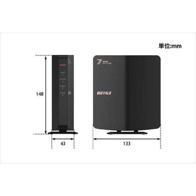 BUFFALO（バッファロー） BUFFALO WSR3600BE4P-BK Wi-Fi 7(11be)対応