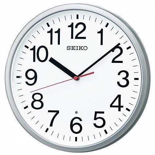 都内でセイコー クロック 掛け時計 電波 アナログ 銀色 メタリック KX230S SEIKO
