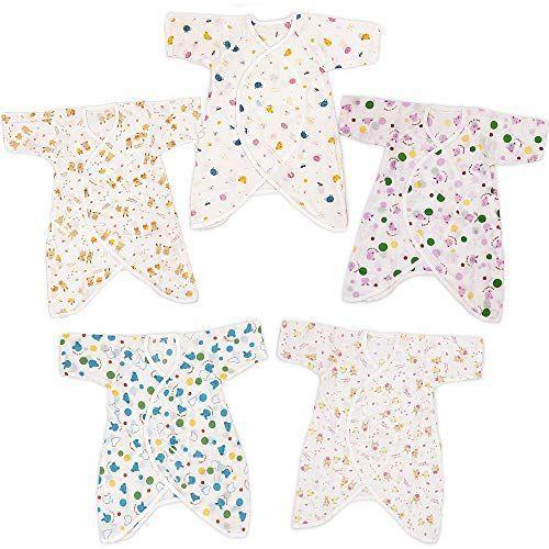 なないろ館 コンビ 肌着 新生児 5枚セット ガーゼ付き 綿100 出産準備 出産