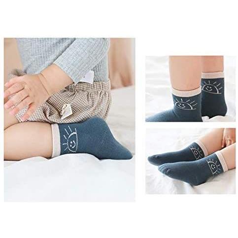 ベビー ソックス 靴下 キッズ男の子 女の子新生児 綿5足セットブルー12-36M|meiho-store|04
