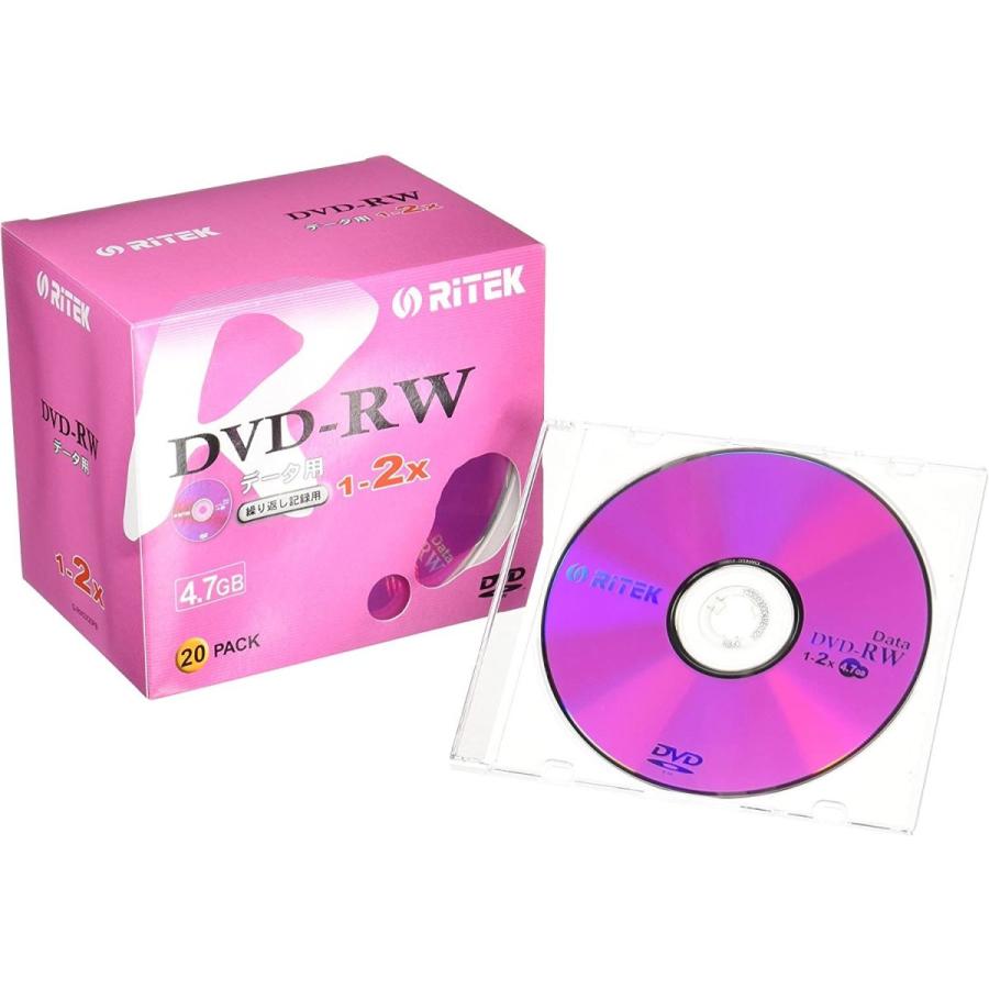 高品質の激安 RITEK データ用DVD-RW 20枚 繰り返し記録用 D-RW2X20PB 外付けハードディスク、ドライブ 