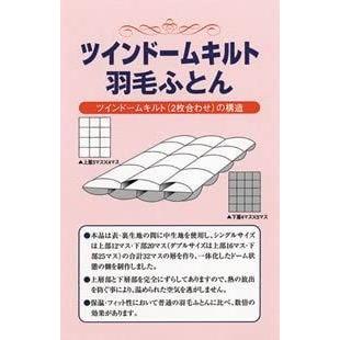 【新品 未使用 日本製】 羽毛布団 クイーン ドイツ産 ジャーマンキングスター ホワイト マザーグースダウン 95％ 二層立体 ツインキルト 無地キナリ 60サテン 【E1526499838】(54527円)