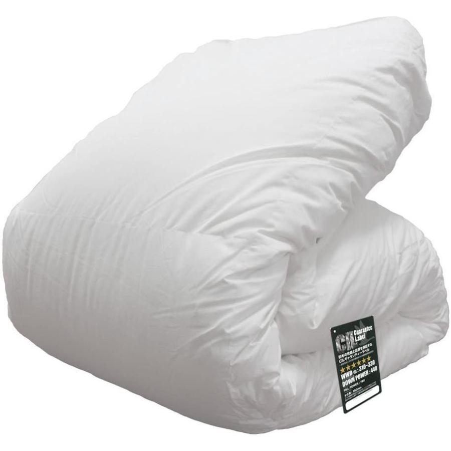 【新品 未使用 日本製】 羽毛布団 クイーン ドイツ産 ジャーマンキングスター ホワイト マザーグースダウン 95％ 二層立体 ツインキルト 無地キナリ 60サテン 【E1526499838】(54527円)