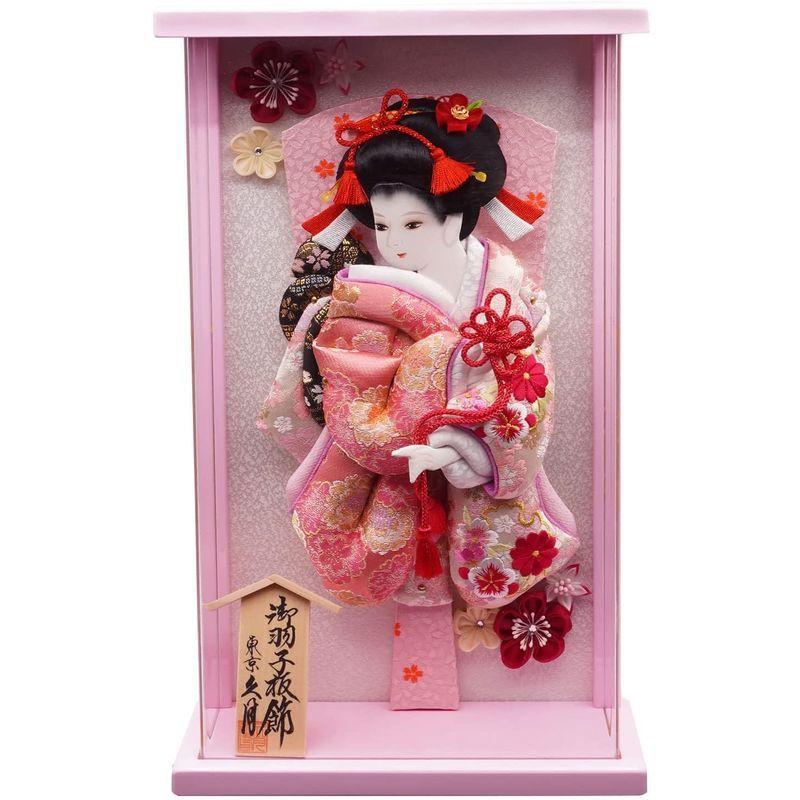【タイムセール】 人形の久月 刺繍振袖羽子板 ピンク額型アクリルケース入り40227-1 【2842423347】(15565円)