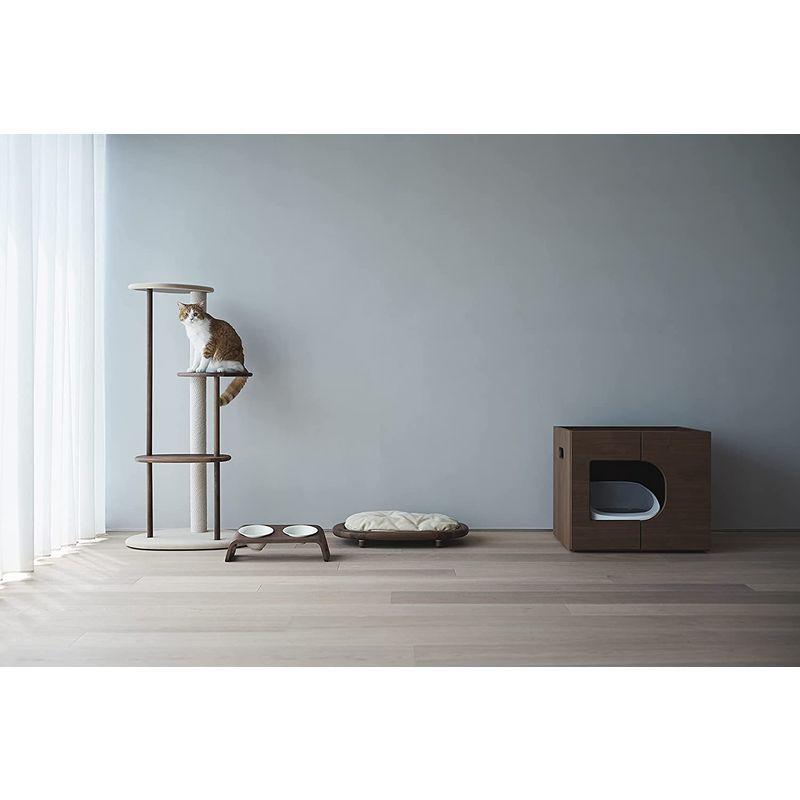 最新 KARIMOKU CAT TREE カリモク家具 日本製 キャットタワー 撥水加工生地 綿縄爪とぎ 木製 高さ124cm 据え置き (ベージ 【UO1107014198】(39543円)