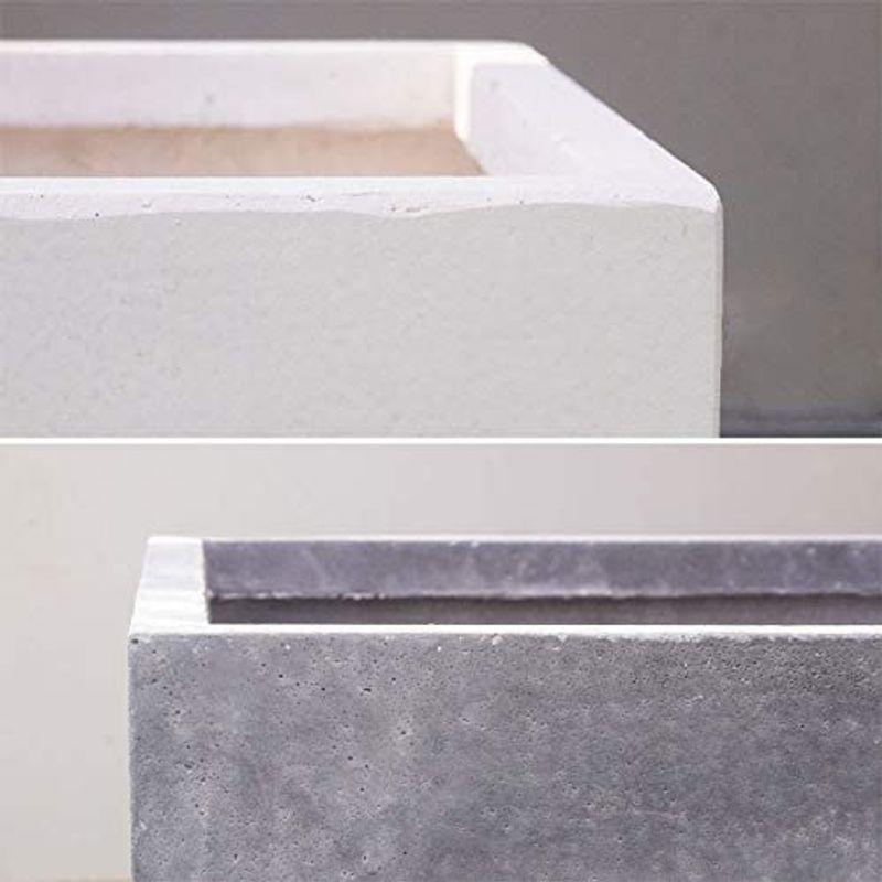 ★最終価格★ ファイバークレイ製 軽量 大型植木鉢 バスク キューブ 40cm グレー 【TM1944408660】(10648円)