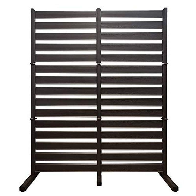 たためる オレフェンス アルマックス (Almax) ダークブラウン木目調 三つ折り 幅120×高さ150cm of-1215db 1台