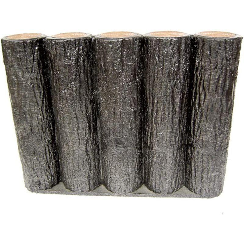 サンポリ 樹脂製擬木はなえ 5連平行杭タイプ H300 (20本セット) 樹脂製擬木はなえ 5連平行杭タイプ H300 20本セット 　