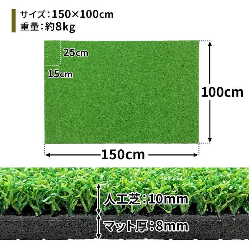 GolfStyle ゴルフマット 大型 PGAプロ監修モデル 100×150cm ゴルフ 練習 マット 素振り スイング 練習用 屋外用 人 ゴルフマット 大型 PGAプロ監修モデル 100×150cm ゴルフ 練習 マット 素振り スイング 練習用 屋外用 人 　 サイズ