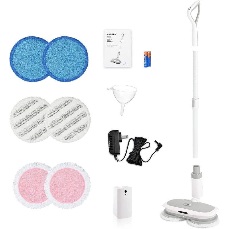 返品交換不可】電動モップ コードレス回転モップクリーナー AlfaBot 水