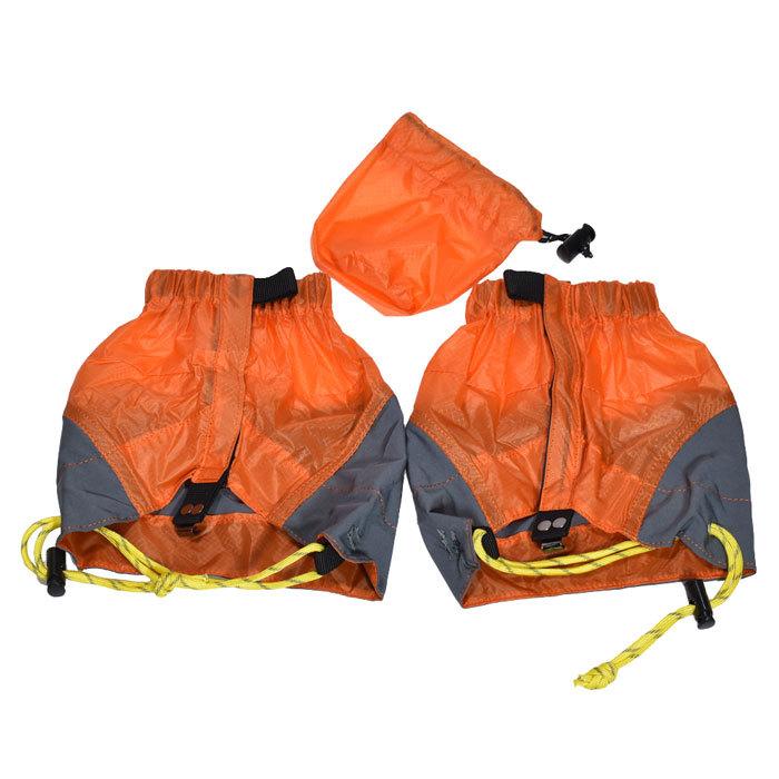 アウトドア ゲイター 登山靴カバー オレンジ/グレー 防水 登山
