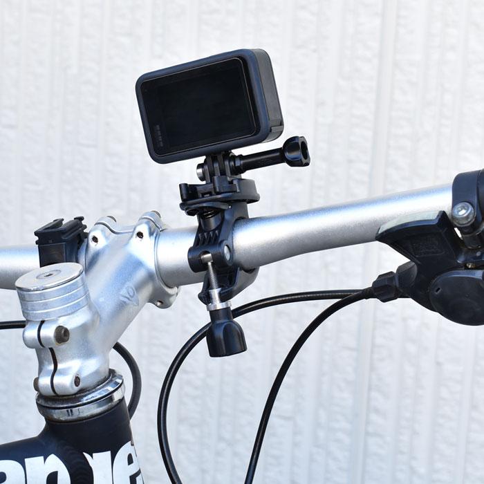 GoPro 用 アクセサリー 360度回転ハンドルバーマウント 自転車 バイク (HERO MAX アクションカメラ対応) ゴープロ用 パイプ バー サイクリング ツーリング｜meijie-ec｜08