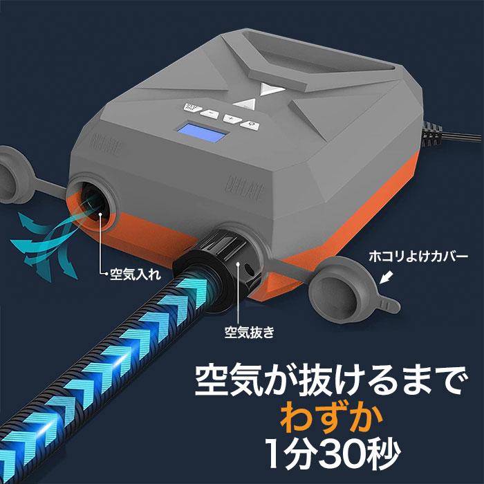 SUP カヤック用 電動ポンプ 電動空気入れ 12V 自動停止