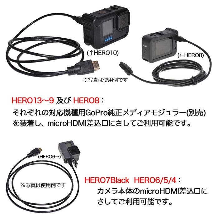 GoPro用 HERO対応 microHDMIケーブル メディアモジュラー TV テレビ