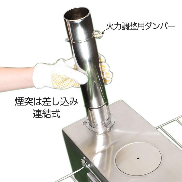 小型キャンプストーブ　薪ストーブ　煙突付　ガラス窓付　暖炉　暖房器具　アウトドア Amazon.co.jp: UPF 薪ストーブ 新昇級 1台2役 キャンプ 耐熱