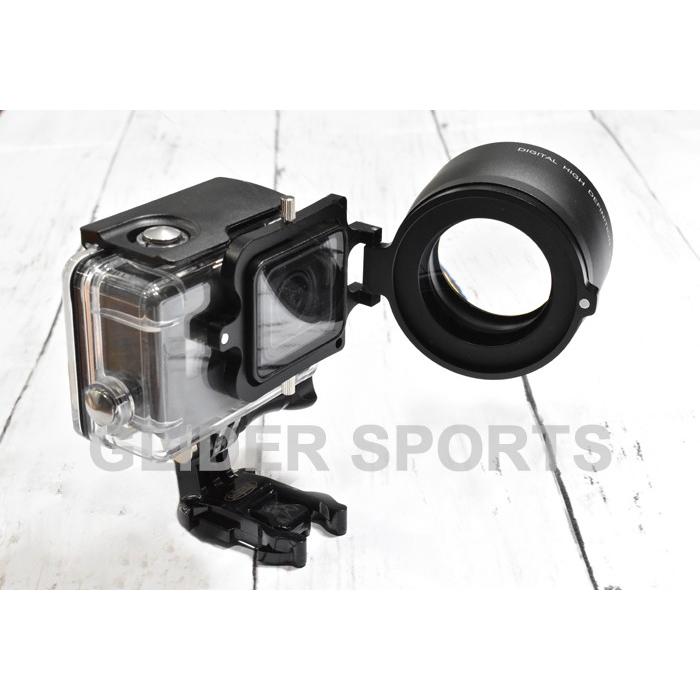 GoPro 当社HERO7Black/6用 防水ハウジング全対応 望遠レンズ 58mm 2倍