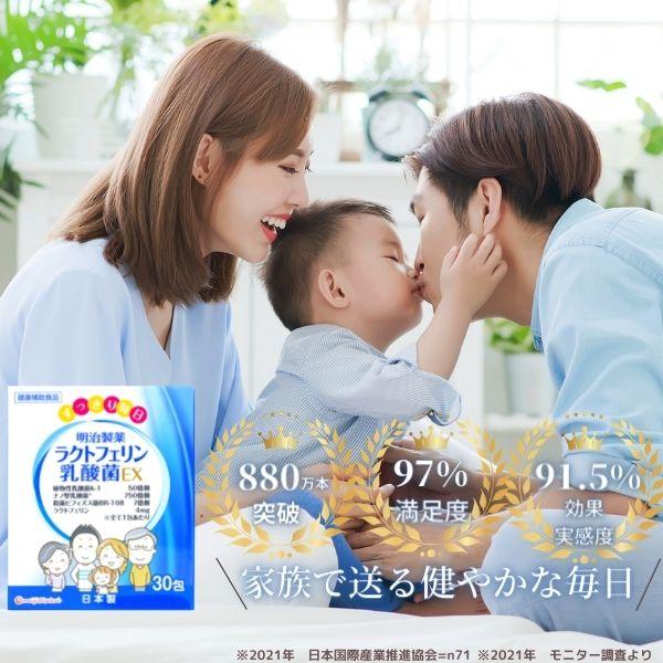 ラクトフェリン乳酸菌EX サプリ 1箱 30袋 レモン風味 乳酸菌 ビフィズス菌 1日目安 1袋 顆粒タイプ 免疫力 明治美世界 明治製薬 送料無料 | 