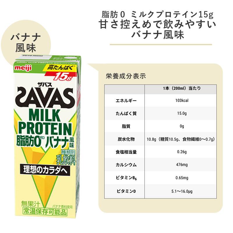 ザバス SAVAS 明治 プロテイン 2種類 選べる 200ml 48本 ミルク
