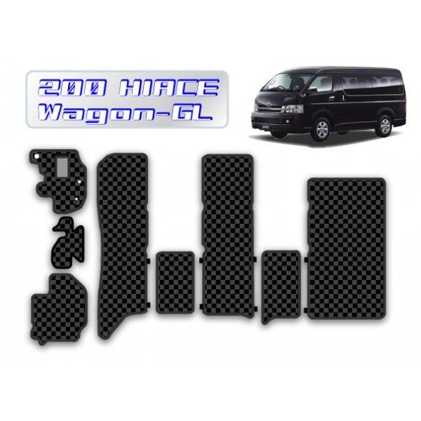 フロアマット ２００系ハイエースワイドボディワゴンＧＬ専用(１０人乗