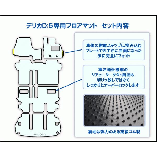 ミツビシ デリカD:5専用フロアマット【7人乗/8人乗】 : カーショップ