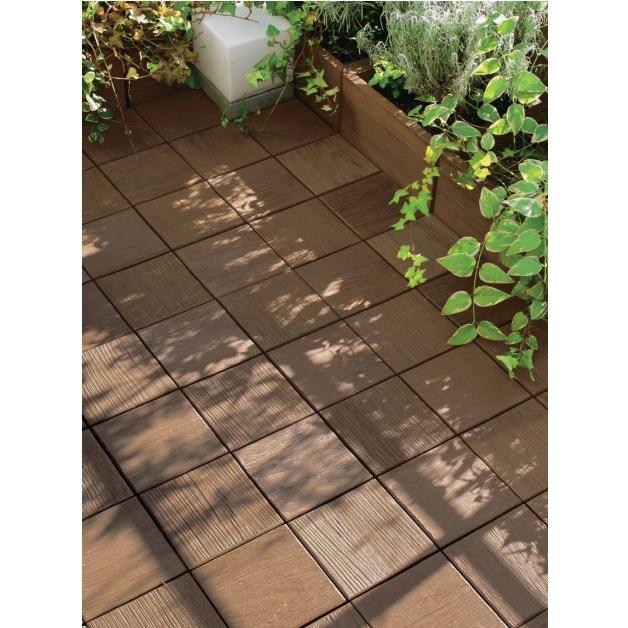 木製ラック ダークブラウン タイル天板 木製ラック ダークブラウン タイル天板