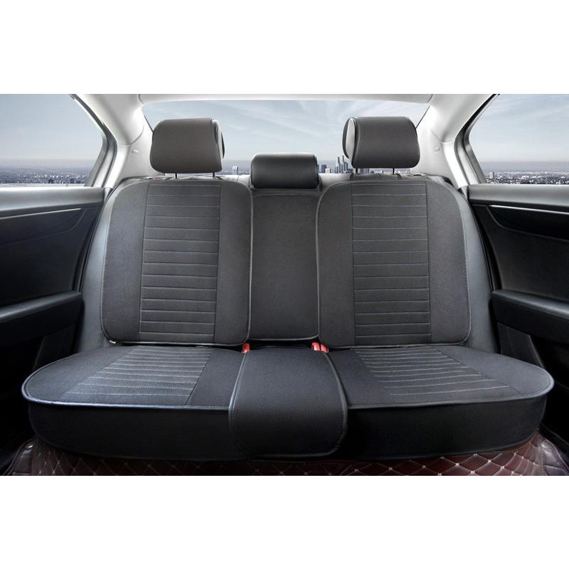 MEIKO シートカバー 汎用 前席 麻 シンプル通気 車 座席 防汚 カー