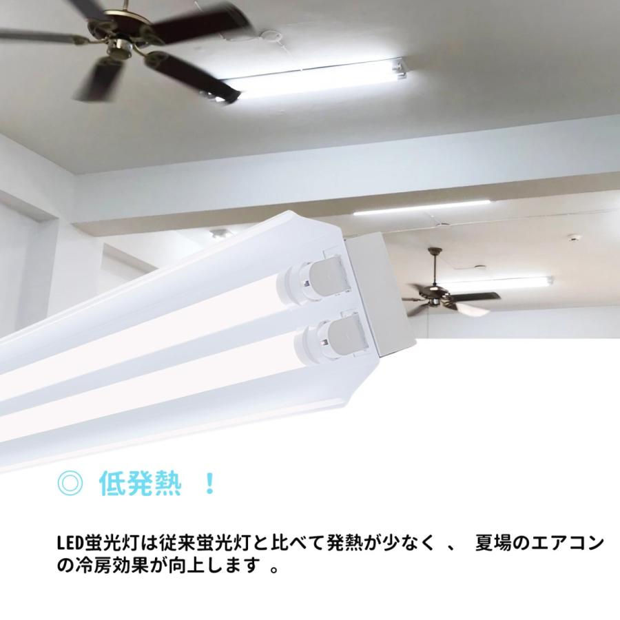 笠付トラフ型led蛍光灯器具 40W型 2灯式 笠付照明器具 40w led蛍光灯器具 トラフ型 led照明器具40w2灯 ledベースライト 40W型2灯 天井直付型 笠付照明器具 10台_5