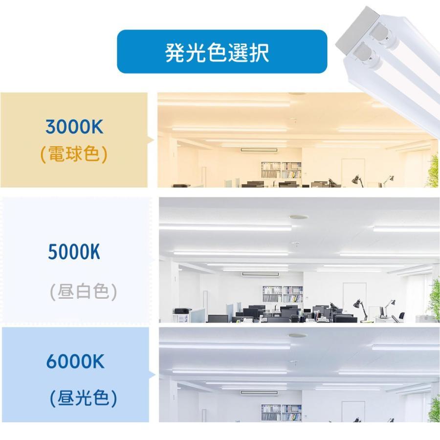 笠付トラフ型led蛍光灯器具 40W型 2灯式 笠付照明器具 40w led蛍光灯器具 トラフ型 led照明器具40w2灯 ledベースライト 40W型2灯 天井直付型 笠付照明器具 10台_10