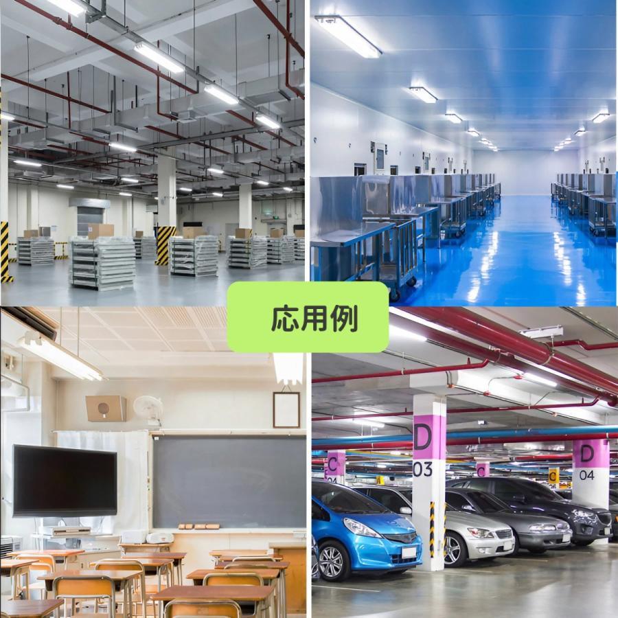 笠付トラフ型led蛍光灯器具 40W型 1灯式 笠付照明器具 40w led蛍光灯器具 トラフ型 led照明器具40w1灯 ledベースライト 40W型1灯 天井直付型 笠付照明器具 10台_12