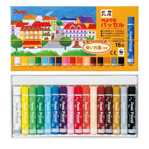 ぺんてる（Pentel） パッセル クリアラベルまきパス 16色 オイル