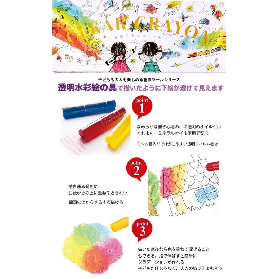 KOKUYO（コクヨ） 透明くれよん 5色 (赤、黄、黄緑、緑、青) : 名港