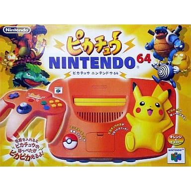 ニンテンドウ64(ピカチュウ)オレンジ/NINTENDO64(N64)/中古/箱・説明書