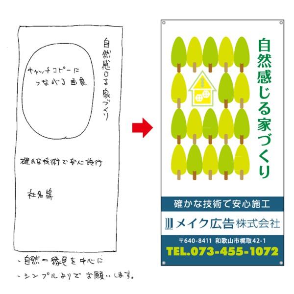 デザイン養生シート オリジナル足場幕 1800×3600mm　デザインオーダー可能!!　I類ターポリン建築用防炎シート_2