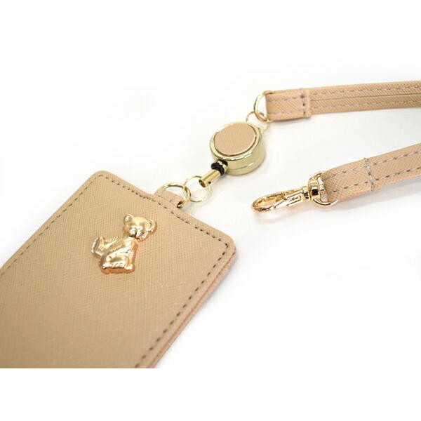 パスケース リール クマ 熊 ベアー 定期入れ ICカード チャーム